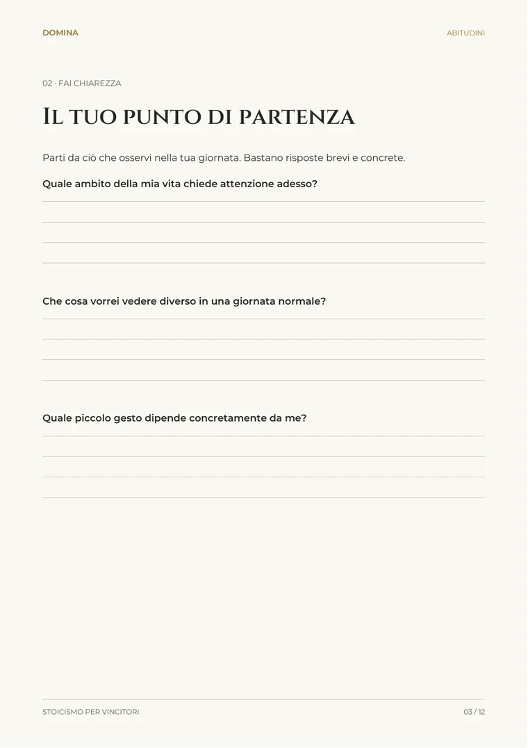 Pagina reale di un quaderno DOMINA