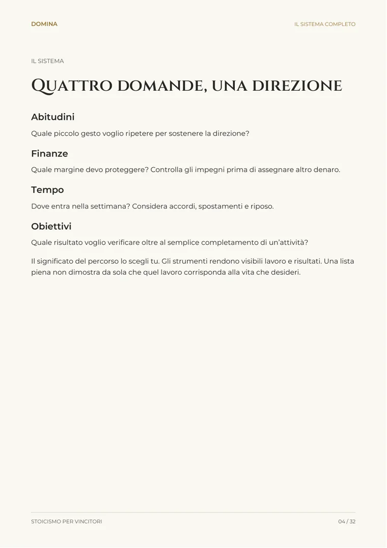 Pagina interna de Il piano maestro stoico